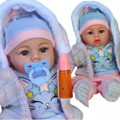 Adar Lalka Bobas W Ubranku 45Cm Mówi I Śpiewa Po Polsku + Smoczek Chłopiec Adar Lalka Bobas W Ubranku 45Cm Mówi I Śpiewa Po Polsku + Smoczek Chłopiec
