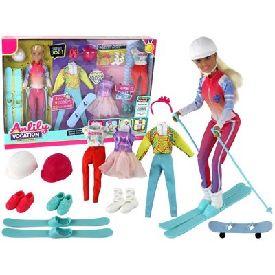 Import LEANToys Lalka Dla Dzieci Anlily 4 Sporty Narty Snowboard Joga Balet Akcesoria Import LEANToys Lalka Dla Dzieci Anlily 4 Sporty Narty Snowboard Joga Balet Akcesoria