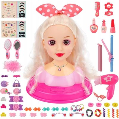 Inny producent Lalka Do Makijażu Głowa Do Stylizacji Włosów Fryzur Akcesoria Dla Dzieci Inny producent Lalka Do Makijażu Głowa Do Stylizacji Włosów Fryzur Akcesoria Dla Dzieci