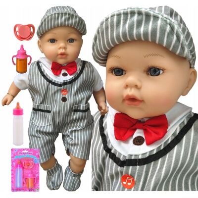 Adar LALKA JAK ŻYWA BOBAS 45cm MÓWI butelki smoczki NEW Adar LALKA JAK ŻYWA BOBAS 45cm MÓWI butelki smoczki NEW