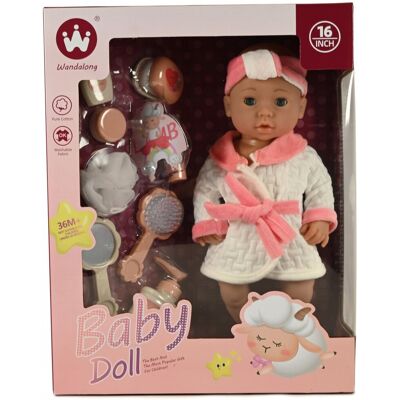 Midex Lalka Jak Żywa Noworodek Bobas Do Kąpieli Niemowlak W Szlafroku 40Cm Midex Lalka Jak Żywa Noworodek Bobas Do Kąpieli Niemowlak W Szlafroku 40Cm
