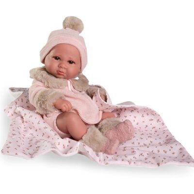 Luca Antonio Juan 42cm Noworodkowa Laleczka z Kwiatową Kocą Luca Antonio Juan 42cm Noworodkowa Laleczka z Kwiatową Kocą