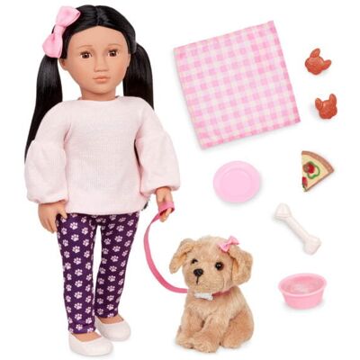 Battat Lalka Our Generation JIN 46cm – z PIESKIEM rasy Labradoodle Battat Lalka Our Generation JIN 46cm – z PIESKIEM rasy Labradoodle