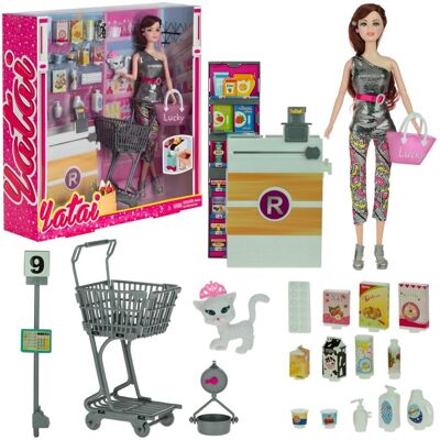 Inny producent LALKA SUPERMARKET KASJERKA SKLEP WÓZEK AKCESORIA ZABAWKA EDUKACYJNA ZESTAW Inny producent LALKA SUPERMARKET KASJERKA SKLEP WÓZEK AKCESORIA ZABAWKA EDUKACYJNA ZESTAW