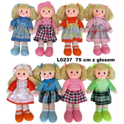 Sun-day Lalka szmacianka MIX 8wz 75cm z głosem w worku 146939 Sun-day Lalka szmacianka MIX 8wz 75cm z głosem w worku 146939