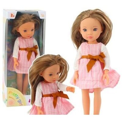 Lean Toys LALKA W RÓŻOWEJ SUKIENCE Z KOKARDĄ Lean Toys LALKA W RÓŻOWEJ SUKIENCE Z KOKARDĄ