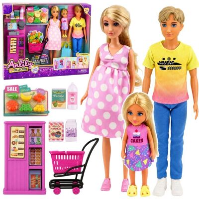 Lean Toys Lalki Anlily Rodzina W Supermarkecie Sklep Lalka W Ciąży Akcesoria Zestaw Lean Toys Lalki Anlily Rodzina W Supermarkecie Sklep Lalka W Ciąży Akcesoria Zestaw