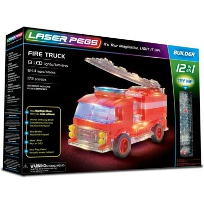 Laser Pegs Samochód Straż Pożarna 12 w 1 - Zabawka konstrukcyjna Laser Pegs Samochód Straż Pożarna 12 w 1 - Zabawka konstrukcyjna