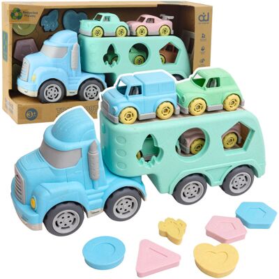 Lean Toys LAWETA Z AUTKAMI KLOCKI DLA DZIECI Lean Toys LAWETA Z AUTKAMI KLOCKI DLA DZIECI