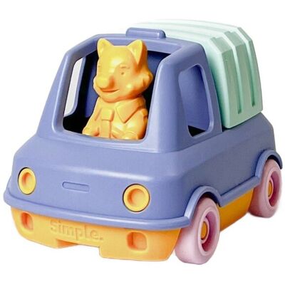Le Jouet Simple. / Mes premiers camions-trains LE JOUET SIMPLE Pierwsza śmieciarka niebieska zabawka dla dzieci samochód Le Jouet Simple. / Mes premiers camions-trains LE JOUET SIMPLE Pierwsza śmieciarka niebieska zabawka dla dzieci samochód
