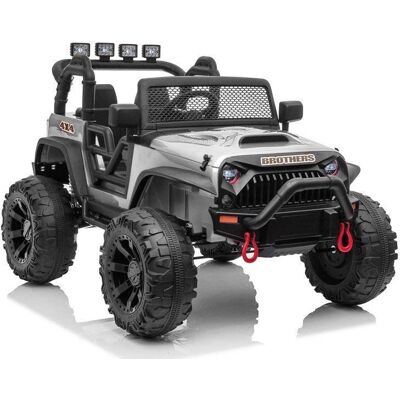 Import LEANToys LEAN Cars, auto na akumulator Jeep JC666, srebrny Import LEANToys LEAN Cars, auto na akumulator Jeep JC666, srebrny
