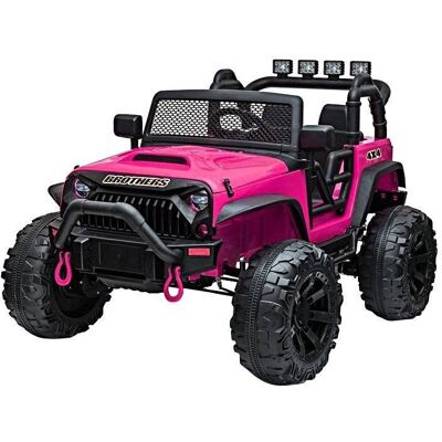 Import LEANToys Lean Toys, auto na akumulator Jeep JC666, różowy Import LEANToys Lean Toys, auto na akumulator Jeep JC666, różowy
