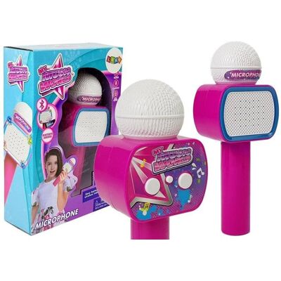 Import LEANToys Lean Toys, mikrofon dziecięcy bezprzewodowy Karaoke, różowy Import LEANToys Lean Toys, mikrofon dziecięcy bezprzewodowy Karaoke, różowy