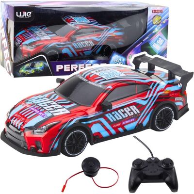 Leantoys samochód wyścigowy RC z podświetlaną karoserią 27 MHz Leantoys samochód wyścigowy RC z podświetlaną karoserią 27 MHz