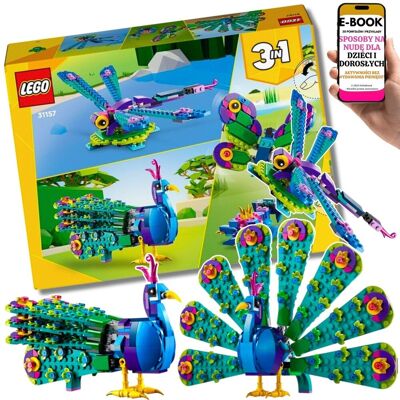 31157 – Zestaw 3w1 Paw + Motyl + Ważka ZESTAW LEGO DLA DZIECI + EBOOK-3 31157 – Zestaw 3w1 Paw + Motyl + Ważka ZESTAW LEGO DLA DZIECI + EBOOK-3