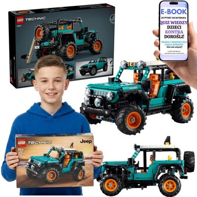 Lego 42227 Technic Jeep Wrangler Rubicon Terenówka Off Road Auto Klocki Prezent + E-BOOK-2 Lego 42227 Technic Jeep Wrangler Rubicon Terenówka Off Road Auto Klocki Prezent + E-BOOK-2