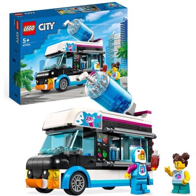 Lego 60384 City Pingwinia Furgonetka ze Slushem, Zestaw Klocków dla Dzieci od 5 lat z Minifigurką, Zabawka Sklep, Pomysł na Prezent dla dziecka Lego 60384 City Pingwinia Furgonetka ze Slushem, Zestaw Klocków dla Dzieci od 5 lat z Minifigurką, Zabawka Sklep, Pomysł na Prezent dla dziecka