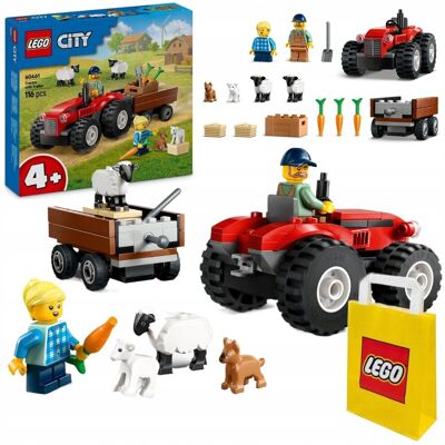 Lego 60461 City - Czerwony traktor z przyczepą i owcą Wieś Rolnik zwierzęta Lego 60461 City - Czerwony traktor z przyczepą i owcą Wieś Rolnik zwierzęta