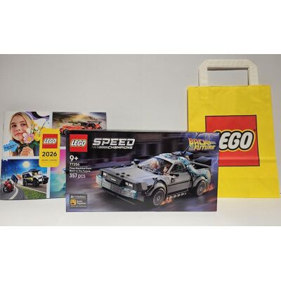 77256 Speed Champions - Wehikuł czasu z Powrotu do przyszłości – zestaw z oryginalną torbą LEGO i katalogiem 77256 Speed Champions - Wehikuł czasu z Powrotu do przyszłości – zestaw z oryginalną torbą LEGO i katalogiem