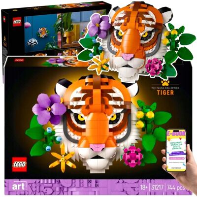 Lego Art Tygrys – DZIEŁO SZTUKI Z KLOCKÓW (31217) Idealny PREZENT DLA DOROSŁYCH miłośników zwierząt i designu + EBOOK Lego Art Tygrys – DZIEŁO SZTUKI Z KLOCKÓW (31217) Idealny PREZENT DLA DOROSŁYCH miłośników zwierząt i designu + EBOOK