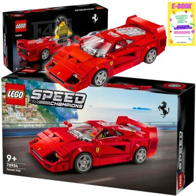 Lego Autko Prezent - Super Samochód Ferrari F40 Prezent Dla Dziecka + Ebook Lego Autko Prezent - Super Samochód Ferrari F40 Prezent Dla Dziecka + Ebook