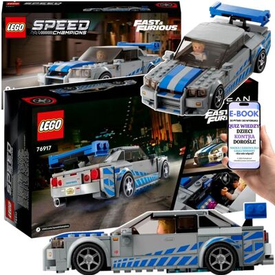 AUTKO SAMOCHÓD Nissan Skyline GT-R z „Fast & Furious” 76917 9+ • ZESTAW PREZENT LEGO DLA DZIECKA + EBOOK-2 AUTKO SAMOCHÓD Nissan Skyline GT-R z „Fast & Furious” 76917 9+ • ZESTAW PREZENT LEGO DLA DZIECKA + EBOOK-2