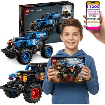 AUTO Z NAPĘDEM 42219 Grave Digger Fire Ice LEGO Technic + E-BOOK-3 AUTO Z NAPĘDEM 42219 Grave Digger Fire Ice LEGO Technic + E-BOOK-3