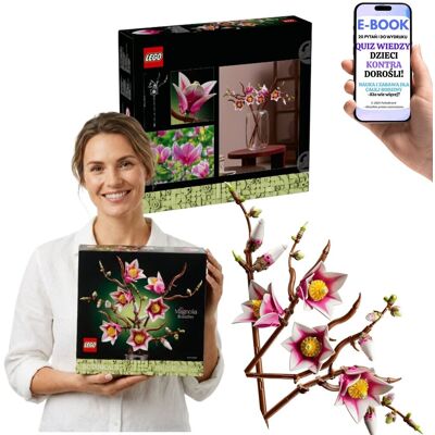 BOTANICALS 11510 Gałązki Magnolii Elegancka Dekoracja LEGO Dla Dorosłych + E-BOOK-2 BOTANICALS 11510 Gałązki Magnolii Elegancka Dekoracja LEGO Dla Dorosłych + E-BOOK-2