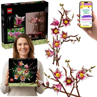 BOTANICALS Gałązki Magnolii 11510 Kwiaty LEGO 18+ Prezent Dla Kobiety + E-BOOK BOTANICALS Gałązki Magnolii 11510 Kwiaty LEGO 18+ Prezent Dla Kobiety + E-BOOK