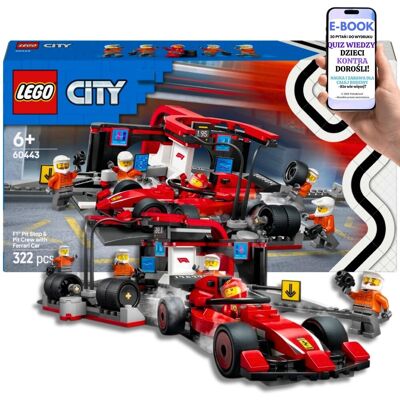 CITY AUTKO BOLID - F1 Pit Stop Ferrari (60443) LEGO PREZENT NA ŚWIĘTA URODZINY DLA DZIECI + EBOOK-2 CITY AUTKO BOLID - F1 Pit Stop Ferrari (60443) LEGO PREZENT NA ŚWIĘTA URODZINY DLA DZIECI + EBOOK-2