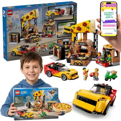 Lego City Dostawa Pizzy z Pojazdami Pizzeria (60496) + E-BOOK Lego City Dostawa Pizzy z Pojazdami Pizzeria (60496) + E-BOOK