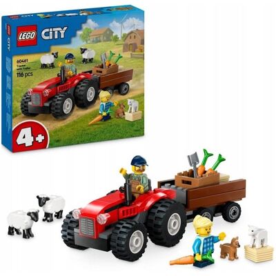 City - Farma Ciągnik Czerwony traktor z przyczepą owcą i zwierzątkami ZESTAW LEGO PREZENT DLA CHŁOPCA DZIECI City - Farma Ciągnik Czerwony traktor z przyczepą owcą i zwierzątkami ZESTAW LEGO PREZENT DLA CHŁOPCA DZIECI