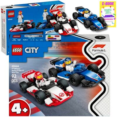 Lego CITY FORMUŁA 1 Bolidy Williams Racing i Haas F1 60464 KLOCKI PREZENT + EBOOK Lego CITY FORMUŁA 1 Bolidy Williams Racing i Haas F1 60464 KLOCKI PREZENT + EBOOK