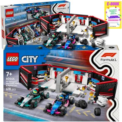 Lego CITY FORMUŁA 1 Garaż i bolidy Mercedes-AMG i Alpine AUTKA PREZENT 60444 + EBOOK Lego CITY FORMUŁA 1 Garaż i bolidy Mercedes-AMG i Alpine AUTKA PREZENT 60444 + EBOOK