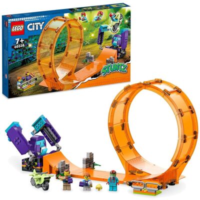 Lego City Kaskaderska pętla i szympans demolka 60338 — zestaw konstrukcyjny; świetny motocykl kaskaderski napędzany kołem zamachowym dla dzieci od 7.. Lego City Kaskaderska pętla i szympans demolka 60338 — zestaw konstrukcyjny; świetny motocykl kaskaderski napędzany kołem zamachowym dla dzieci od 7..