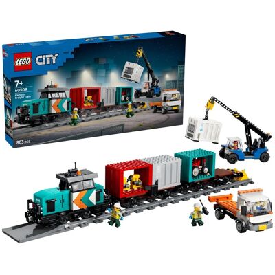 Lego City, klocki, 60509, Portowy pociąg towarowy, dźwig i ciężarówka Lego City, klocki, 60509, Portowy pociąg towarowy, dźwig i ciężarówka