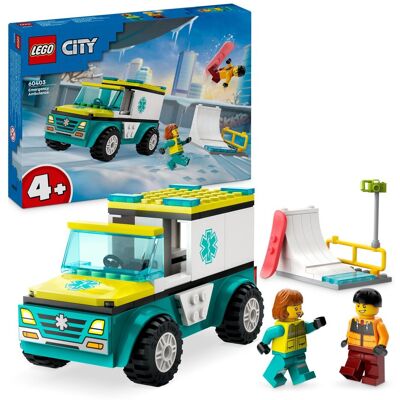 Lego City, klocki, Karetka i snowboardzista, 60403 Lego City, klocki, Karetka i snowboardzista, 60403