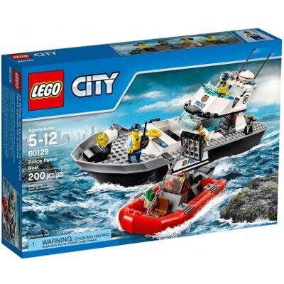 Lego City, klocki Policyjna łódź patrolowa, 60129 Lego City, klocki Policyjna łódź patrolowa, 60129