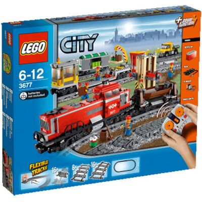 Lego City, klocki Red Cargo Train, 3677 Lego City, klocki Red Cargo Train, 3677