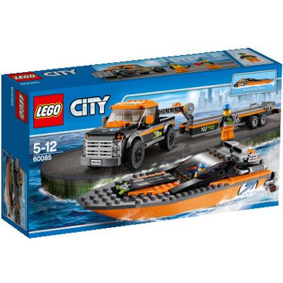 LEGO City Power Boat i Transportowiec 4x4 - Zestaw Zabawek LEGO City Power Boat i Transportowiec 4x4 - Zestaw Zabawek
