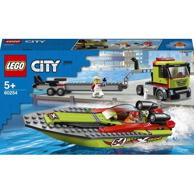 Lego City, klocki Transporter łodzi wyścigowej, 60254 Lego City, klocki Transporter łodzi wyścigowej, 60254
