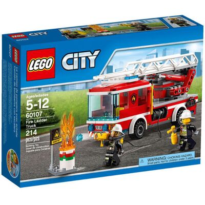 Lego City, klocki Wóz strażacki z drabiną, 60107 Lego City, klocki Wóz strażacki z drabiną, 60107
