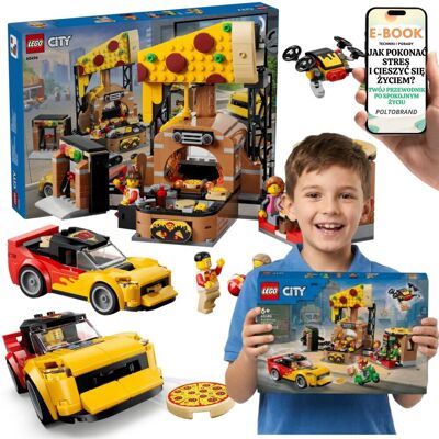 Lego City Pizzeria Dostawa Pizzy Samochód Dron (60496) + E-BOOK-1 Lego City Pizzeria Dostawa Pizzy Samochód Dron (60496) + E-BOOK-1