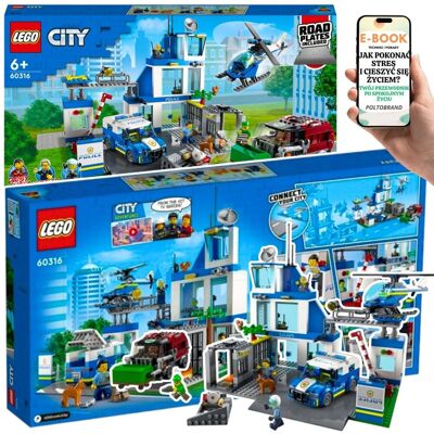 Lego City Posterunek Policji (60316) – Zestaw z HELIKOPTEREM, radiowozem i aresztem Super PREZENT DLA CHŁOPCA SYNA + EBOOK-1 Lego City Posterunek Policji (60316) – Zestaw z HELIKOPTEREM, radiowozem i aresztem Super PREZENT DLA CHŁOPCA SYNA + EBOOK-1