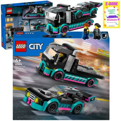 Lego CITY - SAMOCHÓD WYŚCIGOWY i LAWETA (60406) KLOCKI PREZENT + EBOOK Lego CITY - SAMOCHÓD WYŚCIGOWY i LAWETA (60406) KLOCKI PREZENT + EBOOK