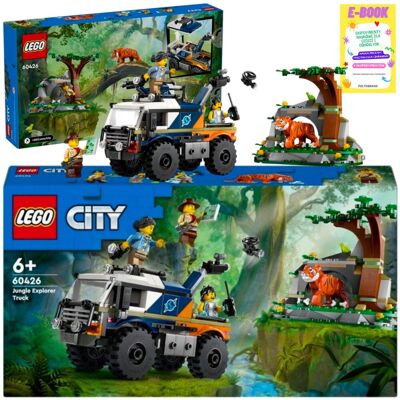 Lego City - Terenówka Badacza Dżungli 60426 Klocki Prezent + Ebook Lego City - Terenówka Badacza Dżungli 60426 Klocki Prezent + Ebook