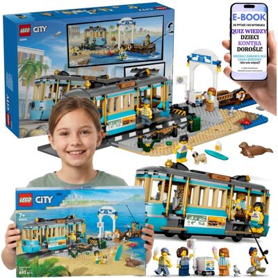 Lego City Tramwaj Nadmorski z Minifigurkami (60506) + E-BOOK-2 Lego City Tramwaj Nadmorski z Minifigurkami (60506) + E-BOOK-2