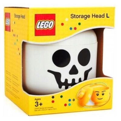 Lego Classic, Pudełko 40321728 Pojemnik głowa duża Szkieletor Kościotrup L Lego Classic, Pudełko 40321728 Pojemnik głowa duża Szkieletor Kościotrup L