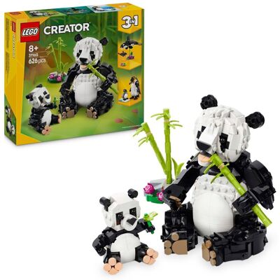 Lego Creator 3 w 1, klocki, Dzikie zwierzęta: rodzina pand, 31165 Lego Creator 3 w 1, klocki, Dzikie zwierzęta: rodzina pand, 31165