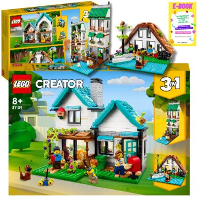Lego CREATOR 3 w 1 PRZYTYLNY DOM KLOCKI PREZENT 31139 + EBOOK Lego CREATOR 3 w 1 PRZYTYLNY DOM KLOCKI PREZENT 31139 + EBOOK